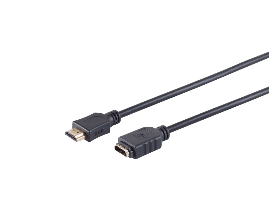 Bayko BASIC HDMI Verlängerungskabel Stecker/Buchse, HEAC 4K2K, schwarz, 3,0m