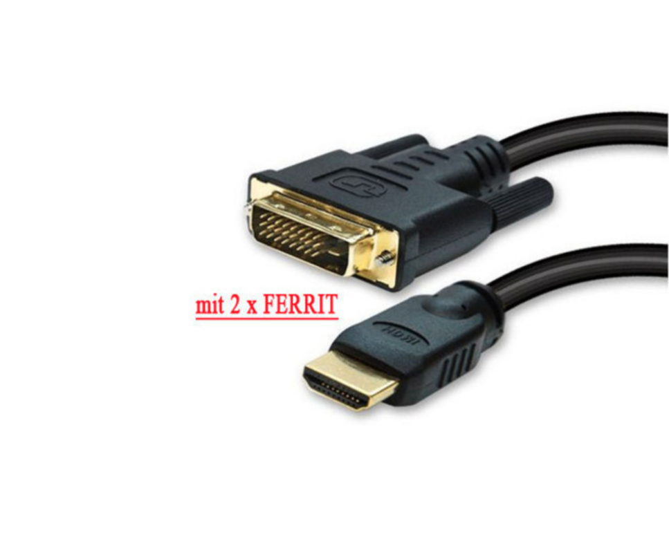 Bayko BASIC HDMI/DVI-D (18+1) Anschlusskabel Stecker/Stecker, FULL HD, schwarz, 5,0m