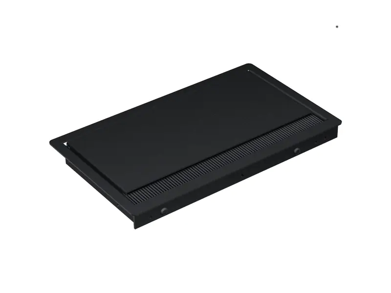 Bachmann CONI COVER short - Steckdosenleiste für bündige Montage - Tisch montierbar - Schwarz, RAL 9005