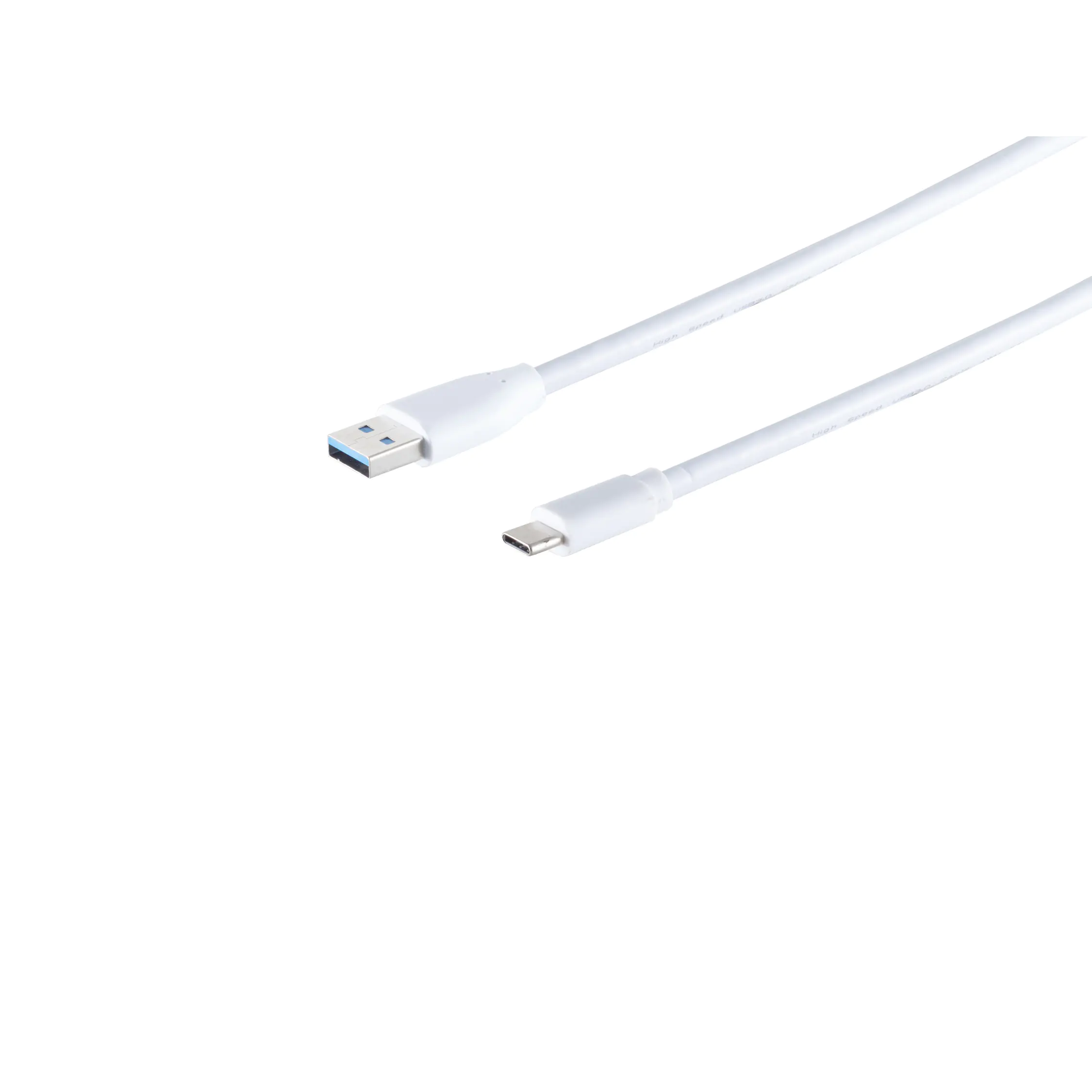 Bayko BASIC USB 3.0/USB-C 3.1 Anschlusskabel Stecker/Stecker, 5Gbps, weiß, 1,8m