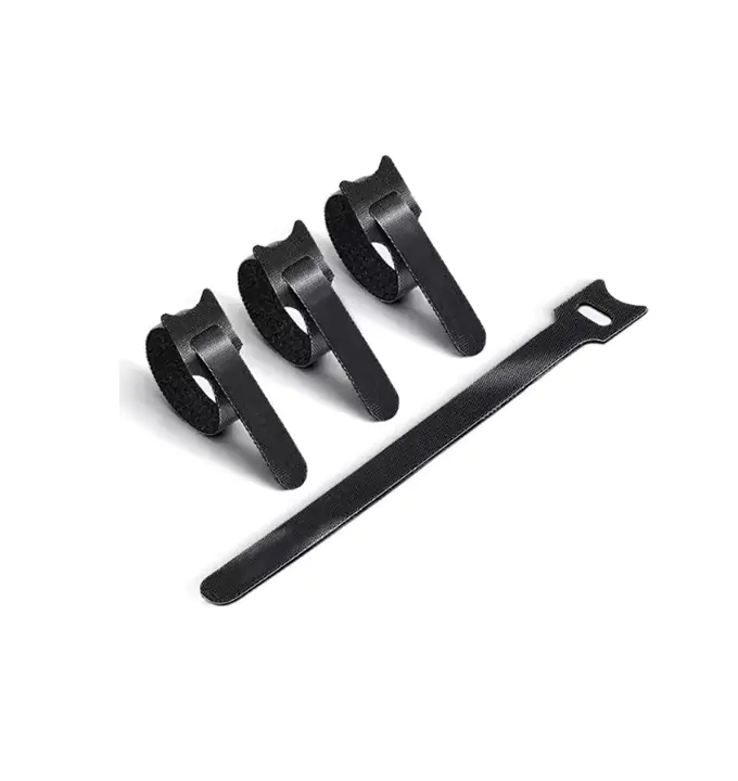 Bayko Klett-Kabelbinder schwarz, Klett-Verschluss 12 x 150mm, 50er Set schwarz