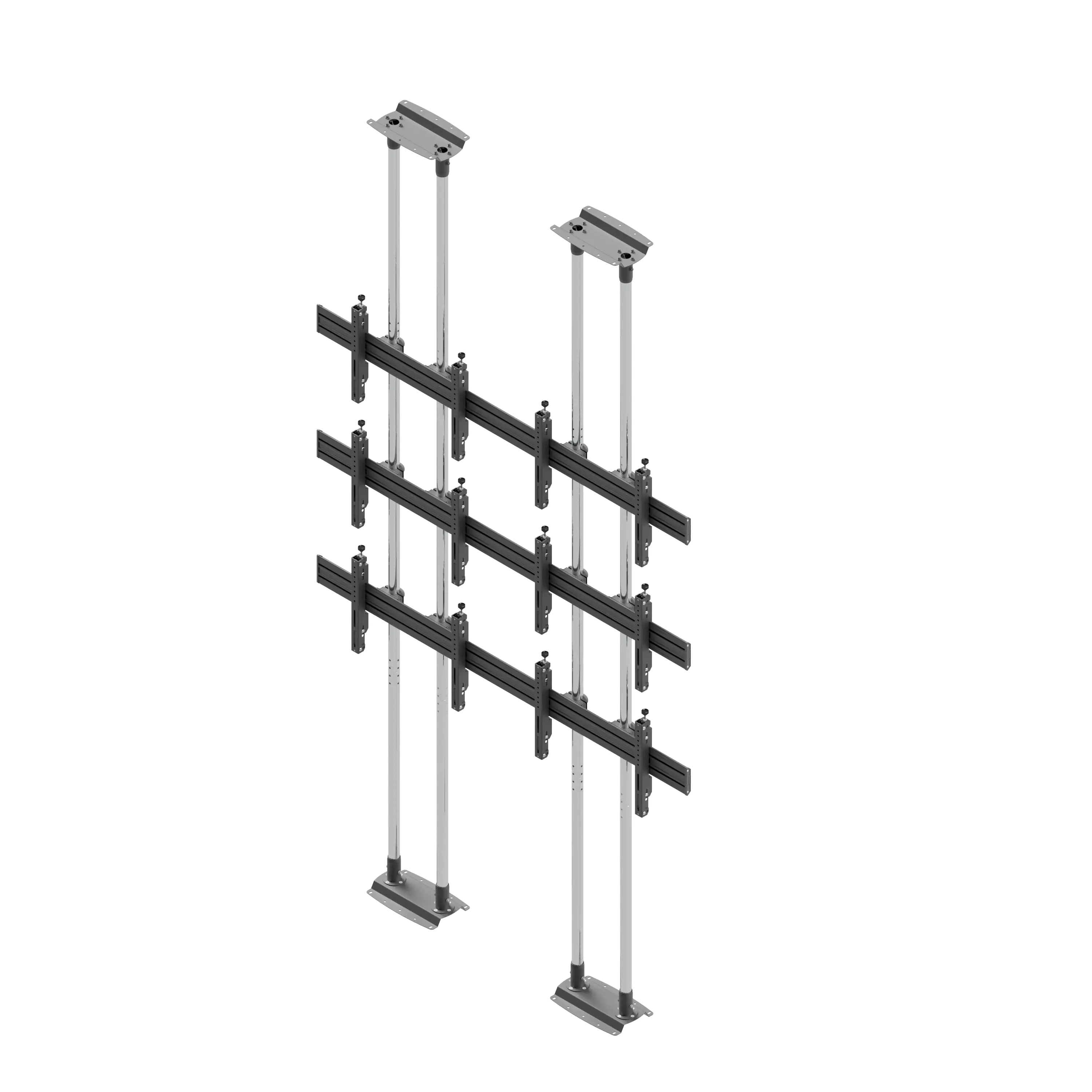 edbak -Video Wall Bolt Down Floor-to-Ceiling Mount modular 2x3, für 49"-57" Bildschirme, Querformat