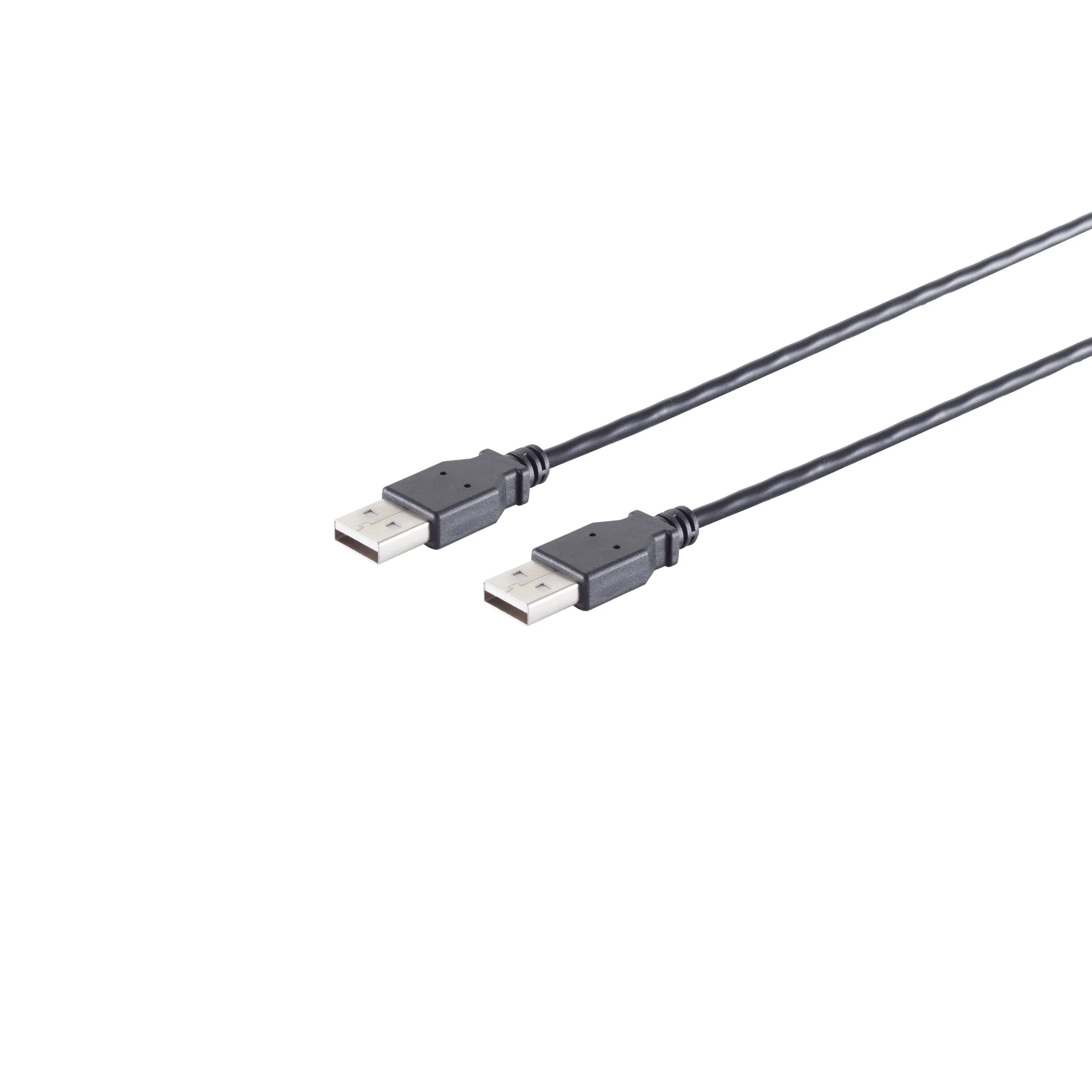 Bayko BASIC USB 2.0 A/A Anschlusskabel Stecker/Stecker, 480Mbps, schwarz, 1,8m