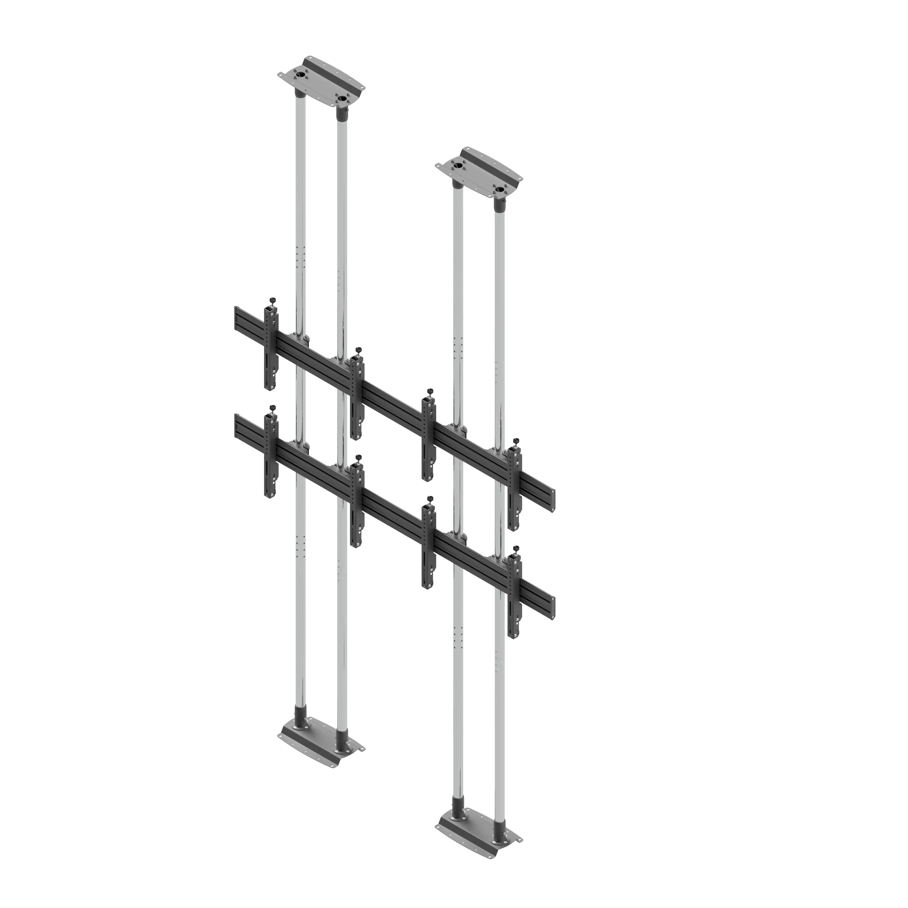 edbak -Video Wall Bolt Down Floor-to-Ceiling Mount modular 2x2, für 49"-57" Bildschirme, Querformat