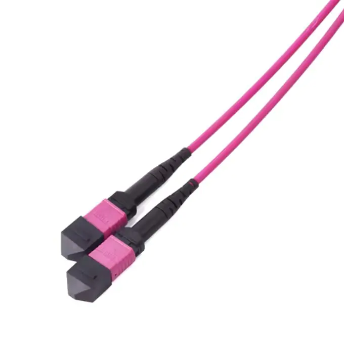 Bayko MPO Trunk-Kabel OM4, 2x MPO weiblich Polarität B, 12 faser 50/125 µm OM4 violett, 3,0m