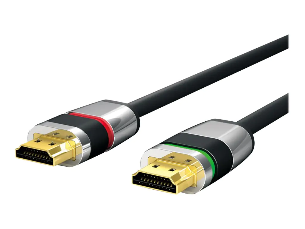 Purelink Ultimate ULS1000 - HDMI mit Ethernetkabel - HDMI (M) bis HDMI (M) - 50 cm - Dreifachisolierung - Schwarz - rund, 4K Unterstützung