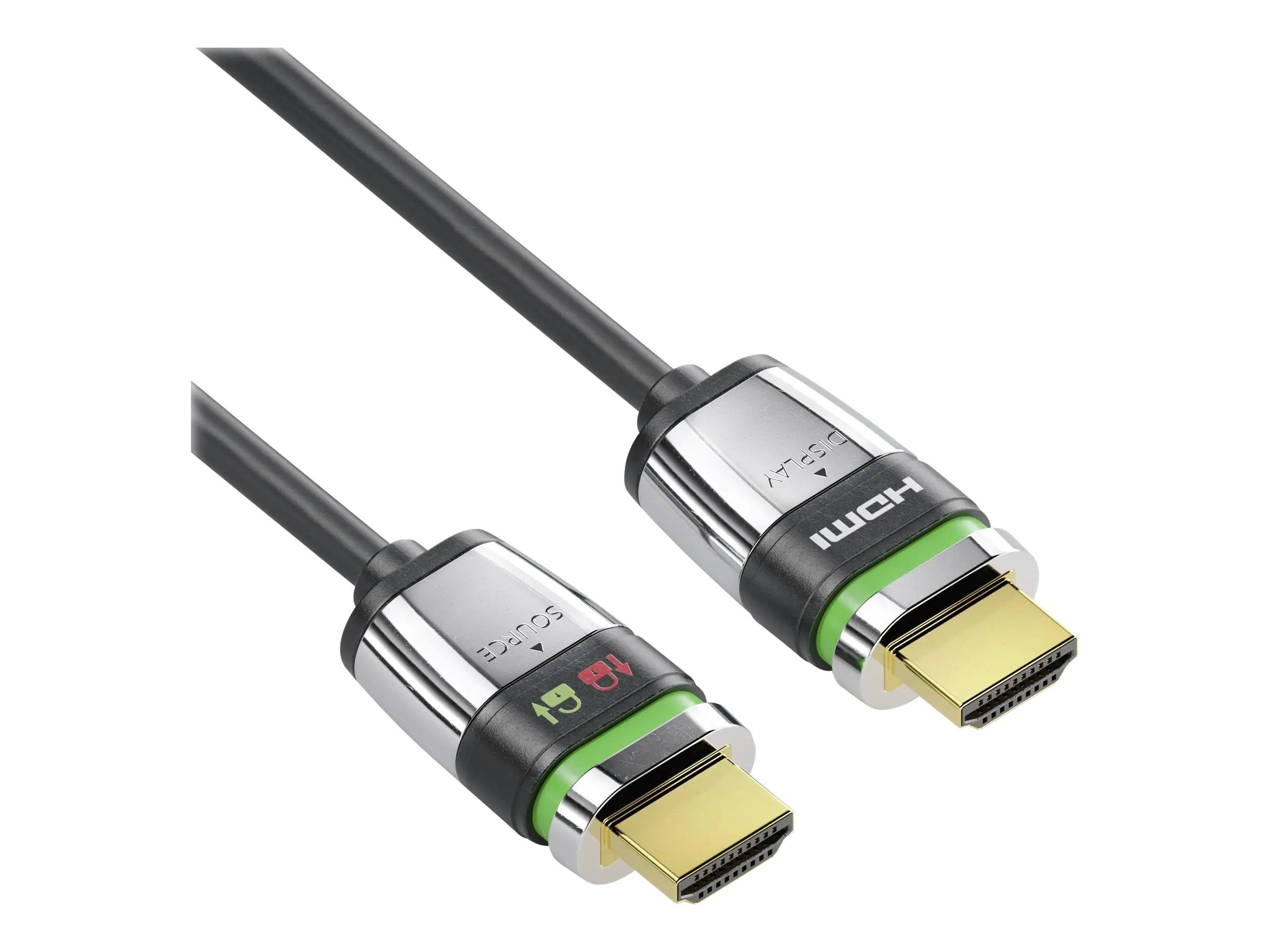 PureLink FiberX Series FX-I355 - Premium Highspeed - HDMI-Kabel mit Ethernet - HDMI männlich zu HDMI männlich - 70 m - Hybrid Kupfer/Kohlefaser - Schwarz - halogenfrei, rund, Support von 4K 60 Hz