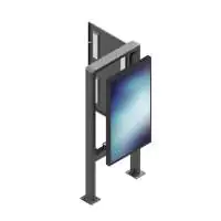 edbak - Hochformat-Kiosk 75" Samsung OHF  für den Außenbereich 