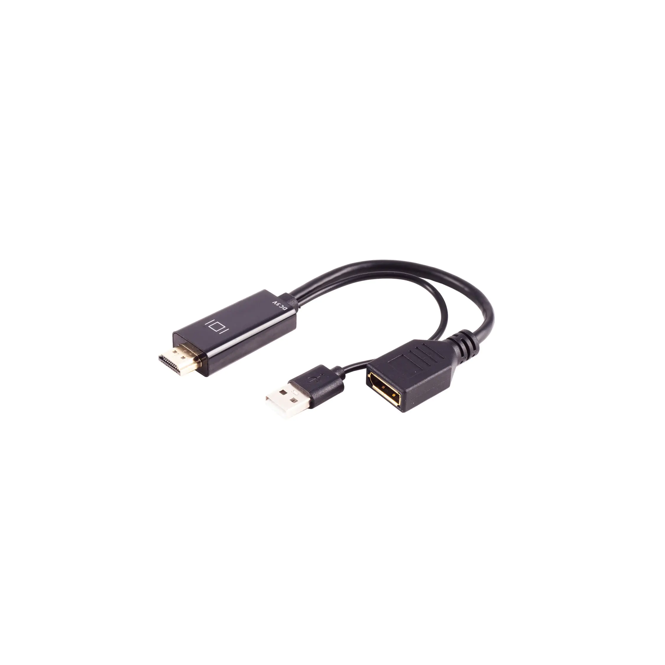 Bayko BASIC HDMI/DisplayPort Adapterkabel Stecker/Buchse, 4K 60Hz, schwarz, 0,2m