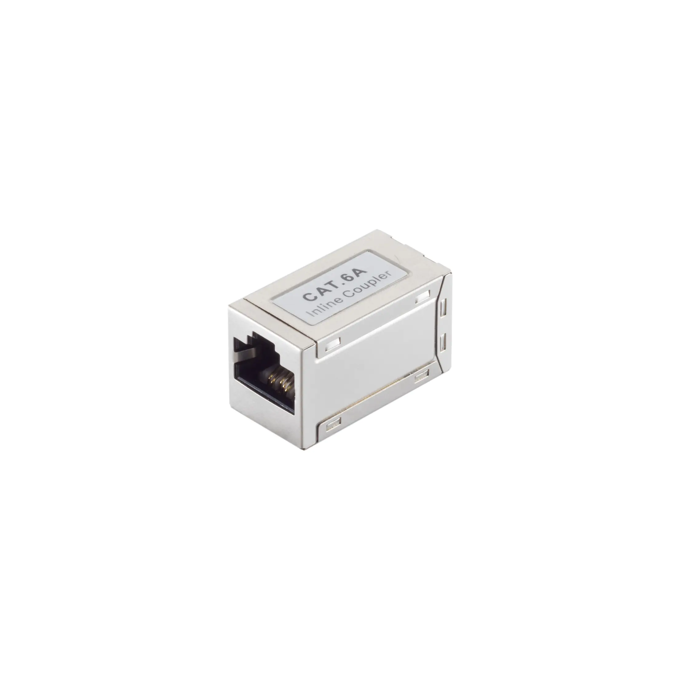 Bayko Adapter Modular Patch Verbinder Cat  6A Doppelbuchse RJ45 STP, kleine Bauform