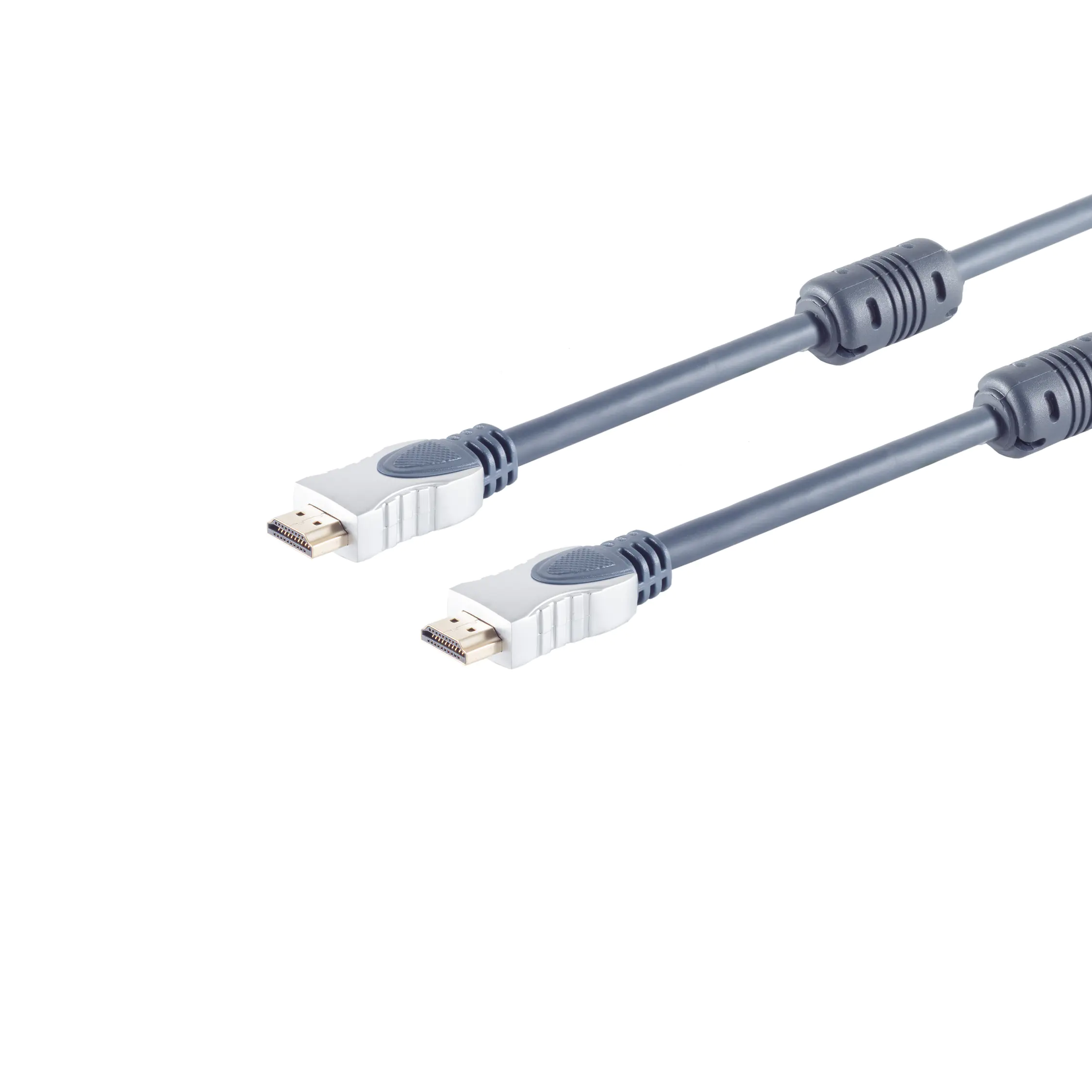 Bayko CINEMA HDMI Anschlusskabel, 2x Ferrit Stecker/Stecker, HEAC, 4K2K, dunkelblau, 10,0m