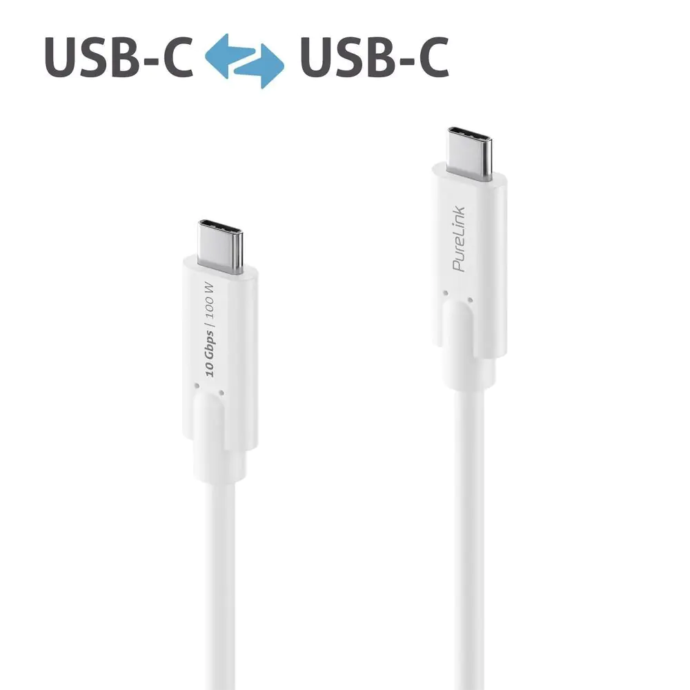 PureLink Premium USB 3.2 (Gen 2) USB-C / USB-C Kabel weiß 1,50 m