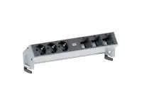 Bachmann DESK 2 - Steckdosenleiste - Eingabe, Eingang GST18i3 - Ausgangsanschlüsse: 3 - 20 cm - Deutschland - rostfreier Edelstahl