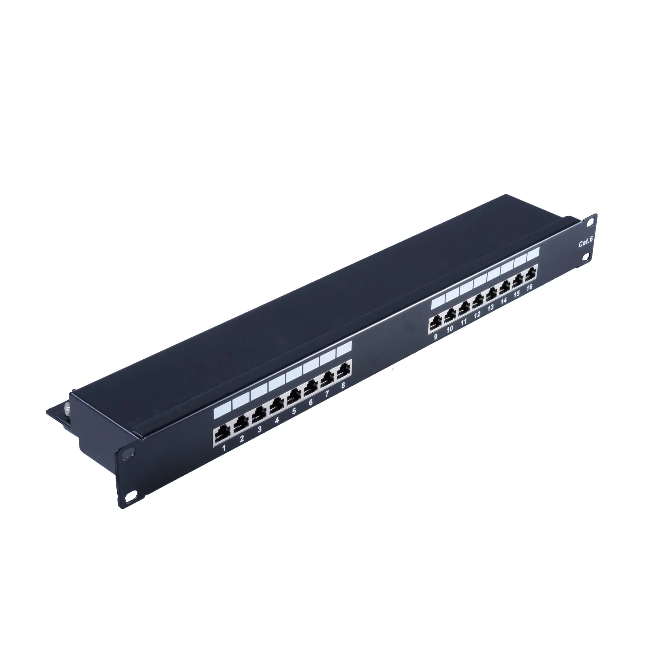 Bayko Patchfeld cat 6 19" 1HE Patchpanel 16 Port schwarz