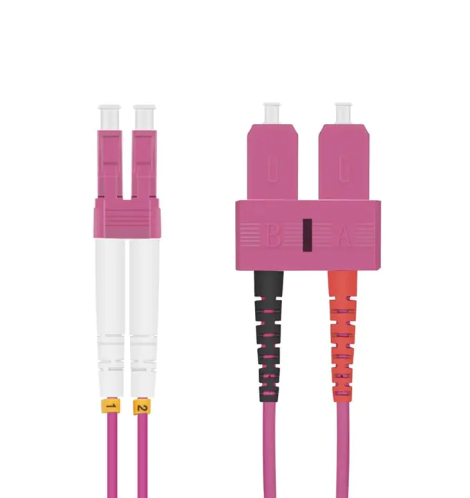 Bayko LWL Patchkabel LC/SC Duplex 50/125µm OM4 erikaviolett 3,0m