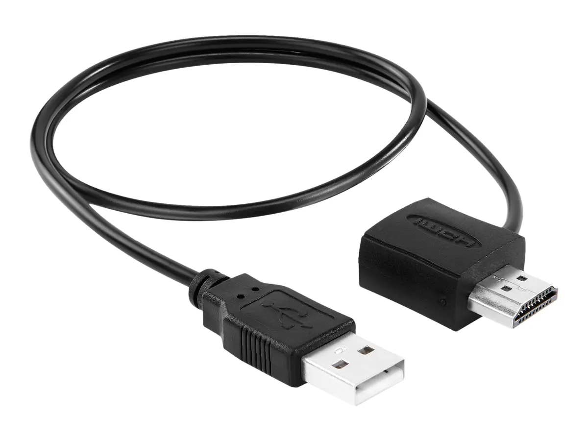 Purelink PureInstall PI076 - Highspeed - HDMI-Adapter mit Ethernet - USB, HDMI zu HDMI - Schwarz - 4K Unterstützung