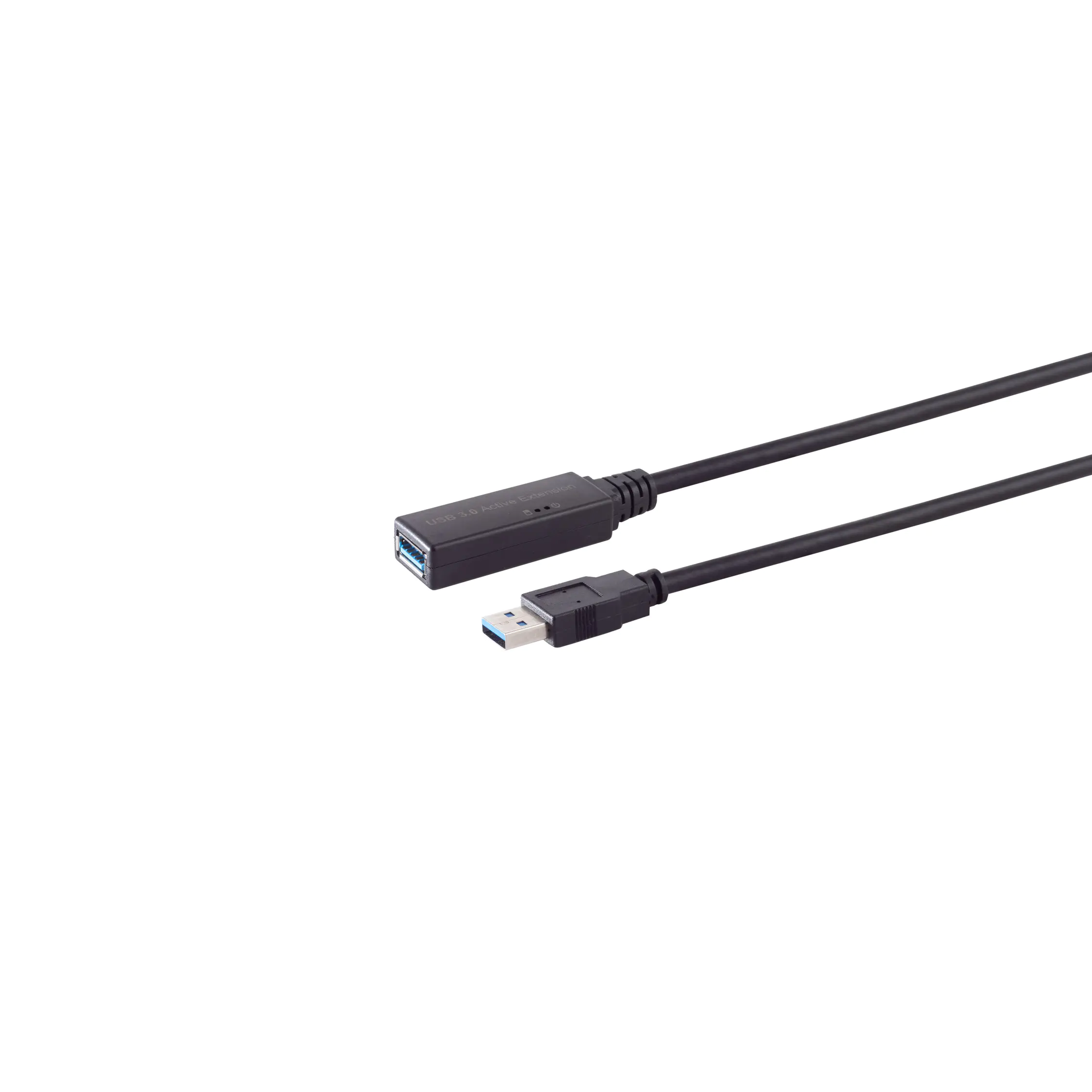 Bayko BASIC USB 3.0 A/A Aktives Verlängerungskabel Stecker/Buchse, 5Gbps, schwarz, 5,0m