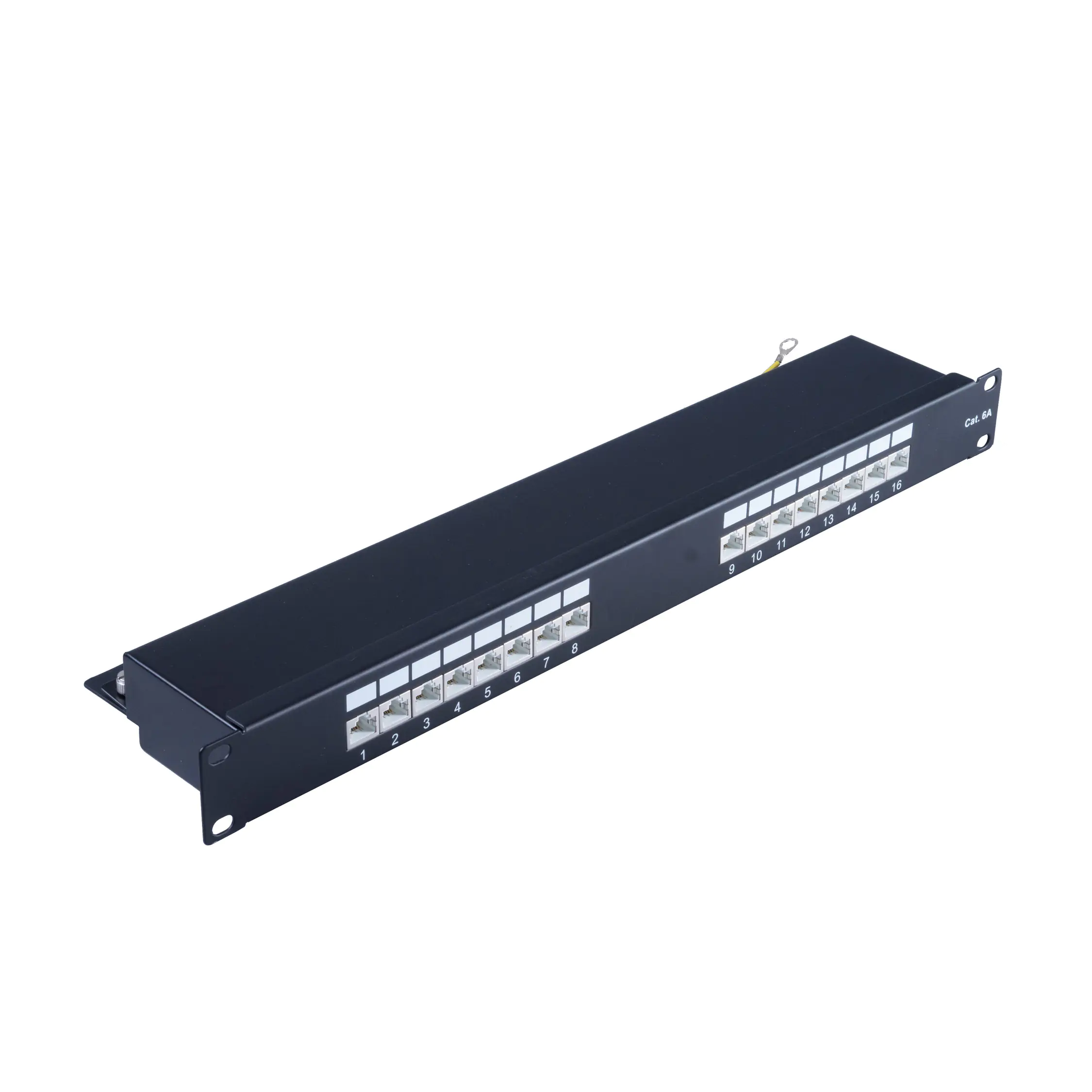 Bayko Patchfeld cat 6A 19" 1HE Patchpanel 16 Port, schwarz