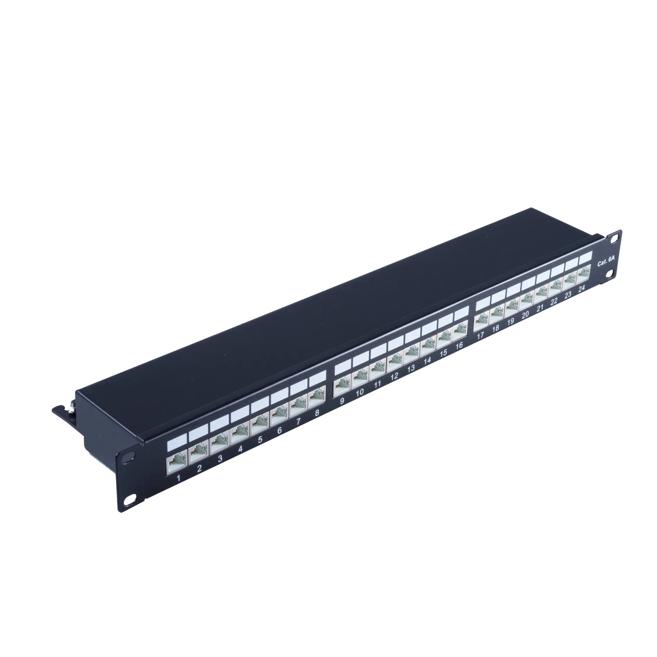 Bayko Patchfeld cat 6A 19" 1HE Patchpanel 24 Port, schwarz