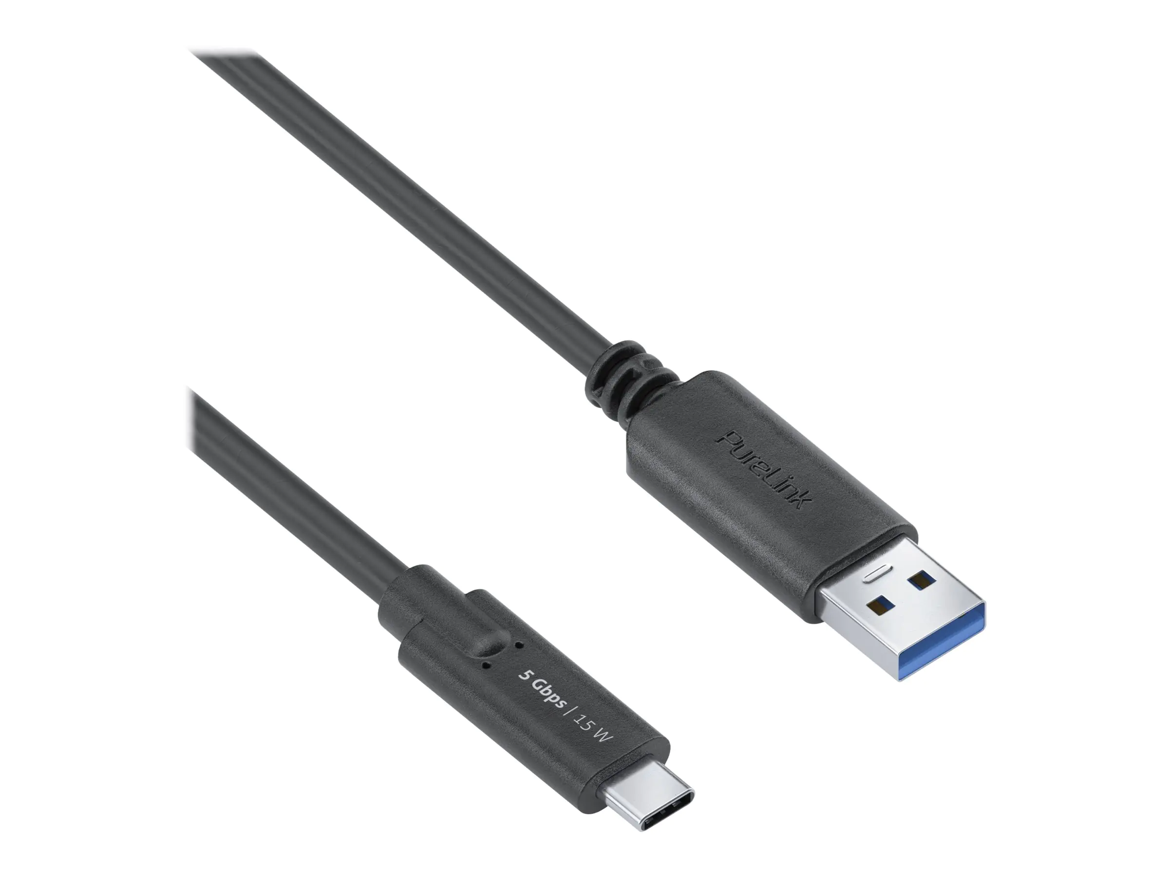 PureLink iSeries - USB-Kabel - USB-C (M) zu USB Typ A (M) - USB 3.1 - 50 cm - USB Power Delivery (3A, 60W) - Schwarz