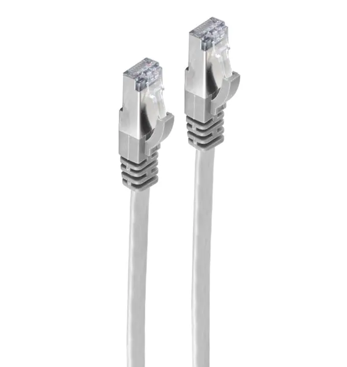Bayko ultra flaches Patchkabel U/FTP Cat 6a grau 0,25m