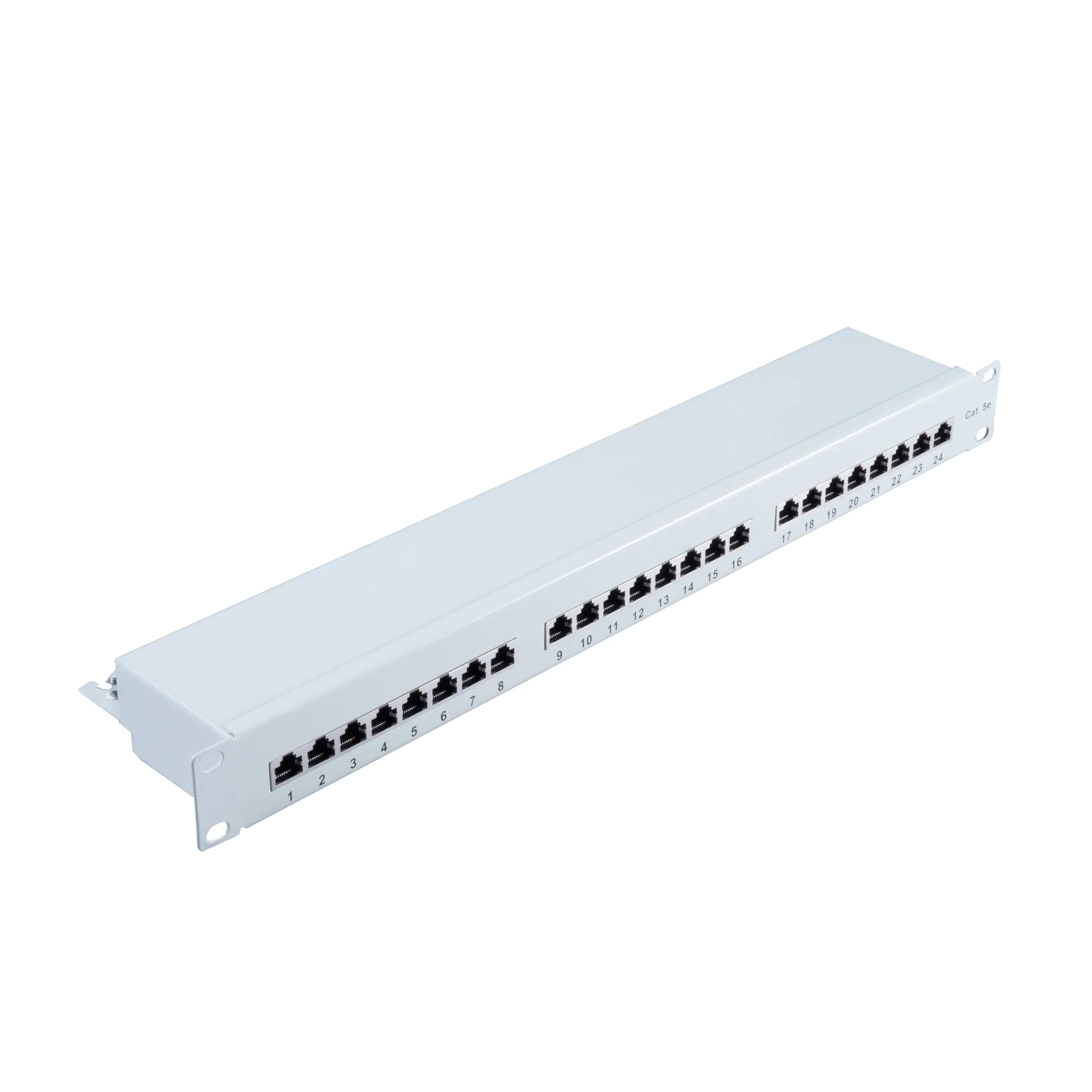 Bayko Patchfeld cat 5e 19" 1HE Patchpanel 24 Port lichgrau