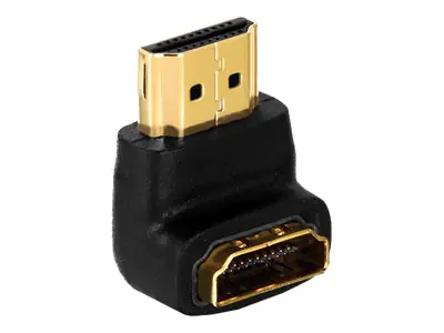 Purelink PureInstall - HDMI mit Ethernetkabel - HDMI (W) bis HDMI (M) - abgeschirmt - Schwarz - 90° Stecker