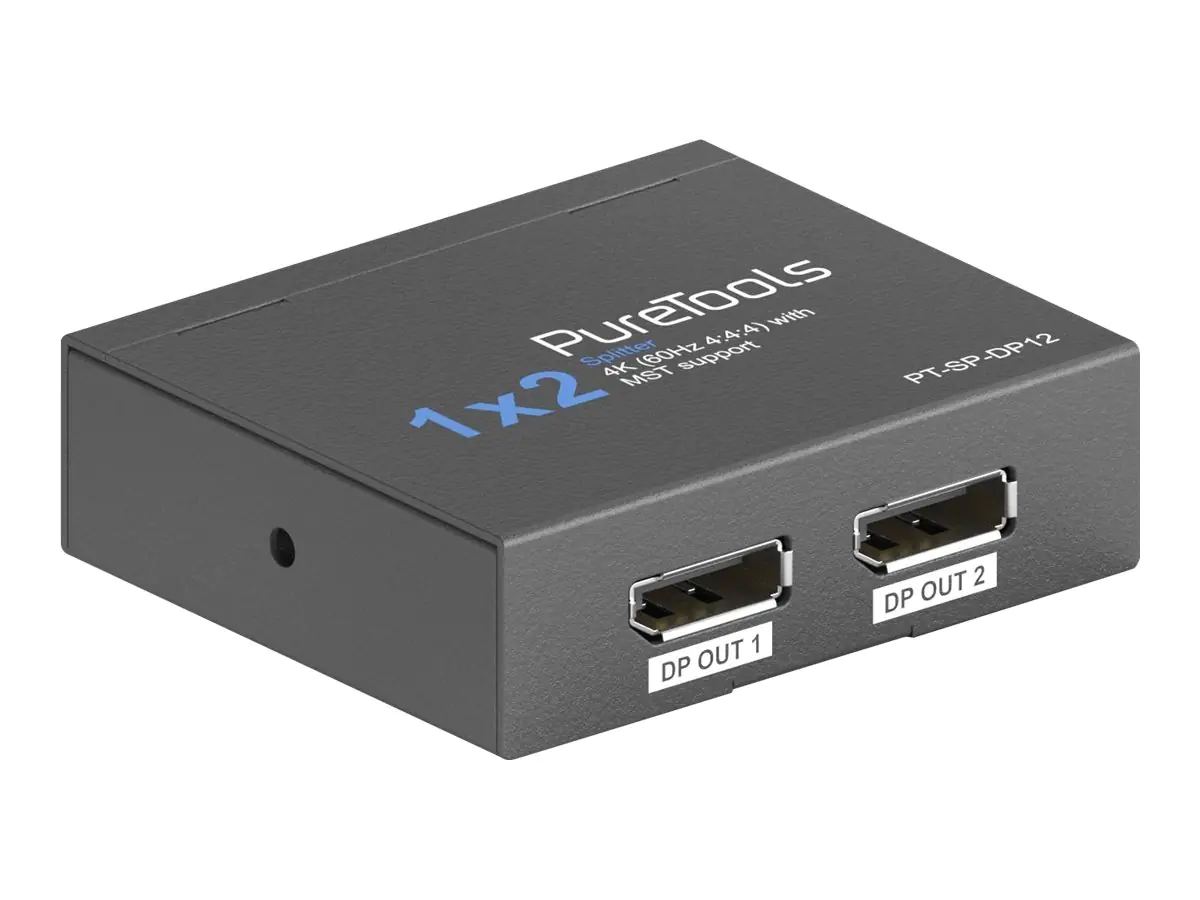 PureTools PT-SP-DP12 - Video-/Audio-Splitter - 2 x DisplayPort - Desktop