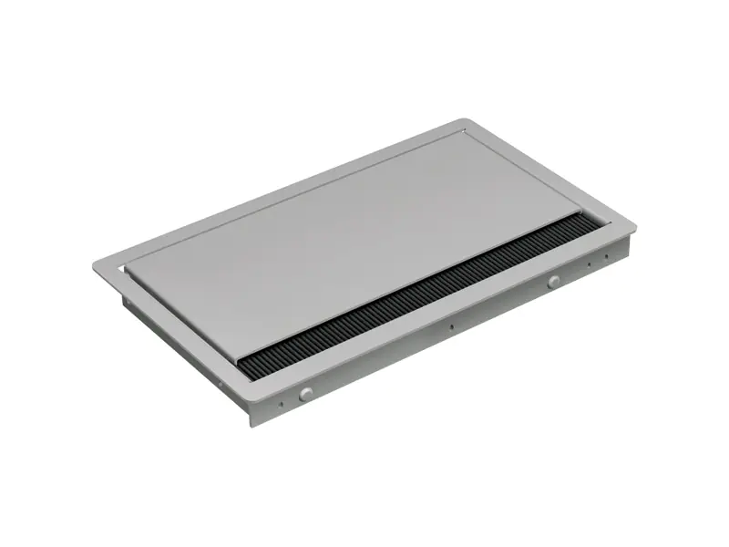 Bachmann CONI COVER short - Steckdosenleiste für bündige Montage - Tisch montierbar - silbergrau, RAL 9006