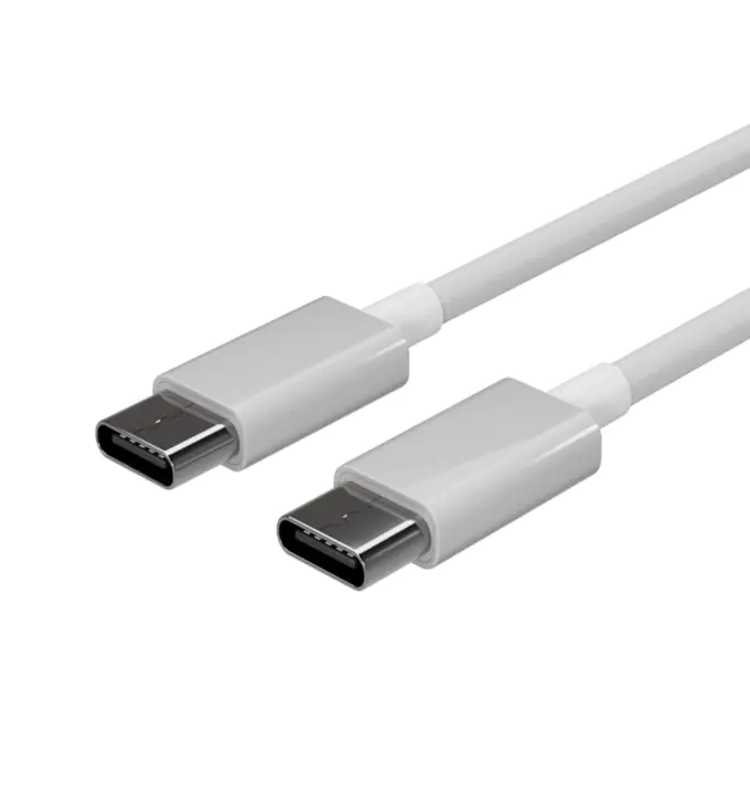 Bayko USB-C 2.0 Daten-Ladekabel, USB-C St./USB-C St., 60W, TPE, weiß 1,5m