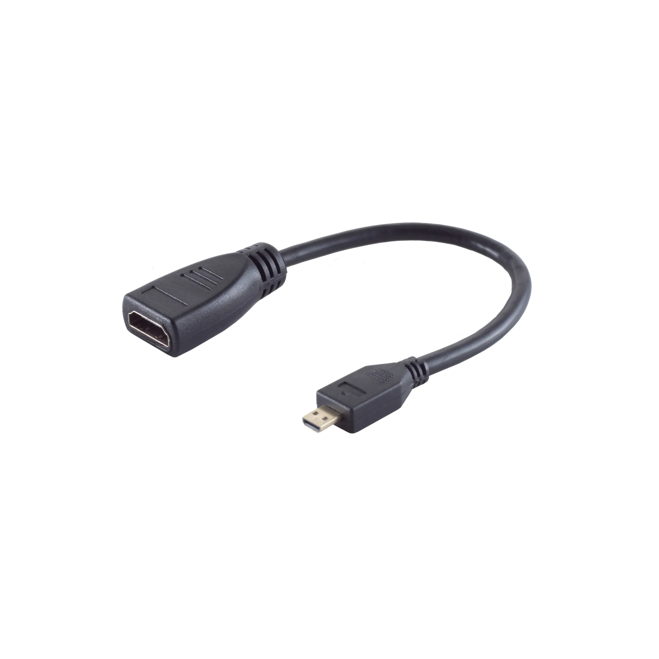 Bayko BASIC Micro HDMI/HDMI Adapterkabel Stecker/Buchse, 4K2K, schwarz, 0,15m