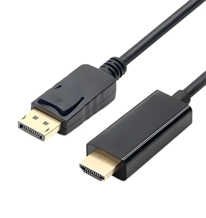 Bayko PERFORMANCE DisplayPort 1.2/HDMI 2.0 Anschlusskabel, Stecker/Stecker, aktiv, ULTRA HD 4K, schwarz, 1m