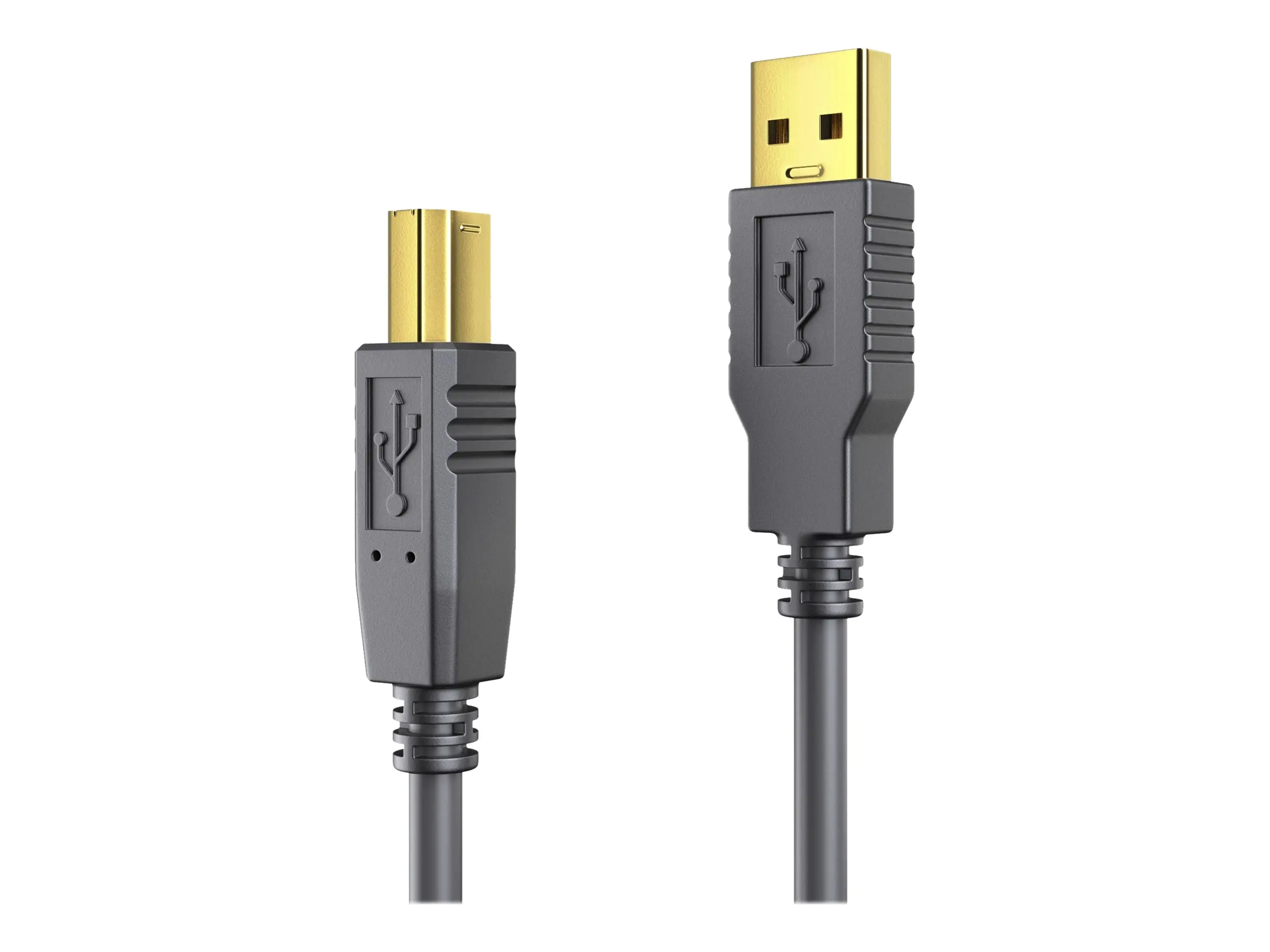 PureLink - USB-Kabel - USB (M) zu USB Typ B (M) - USB 2.0 - 10 m - rund, aktiv - Schwarz