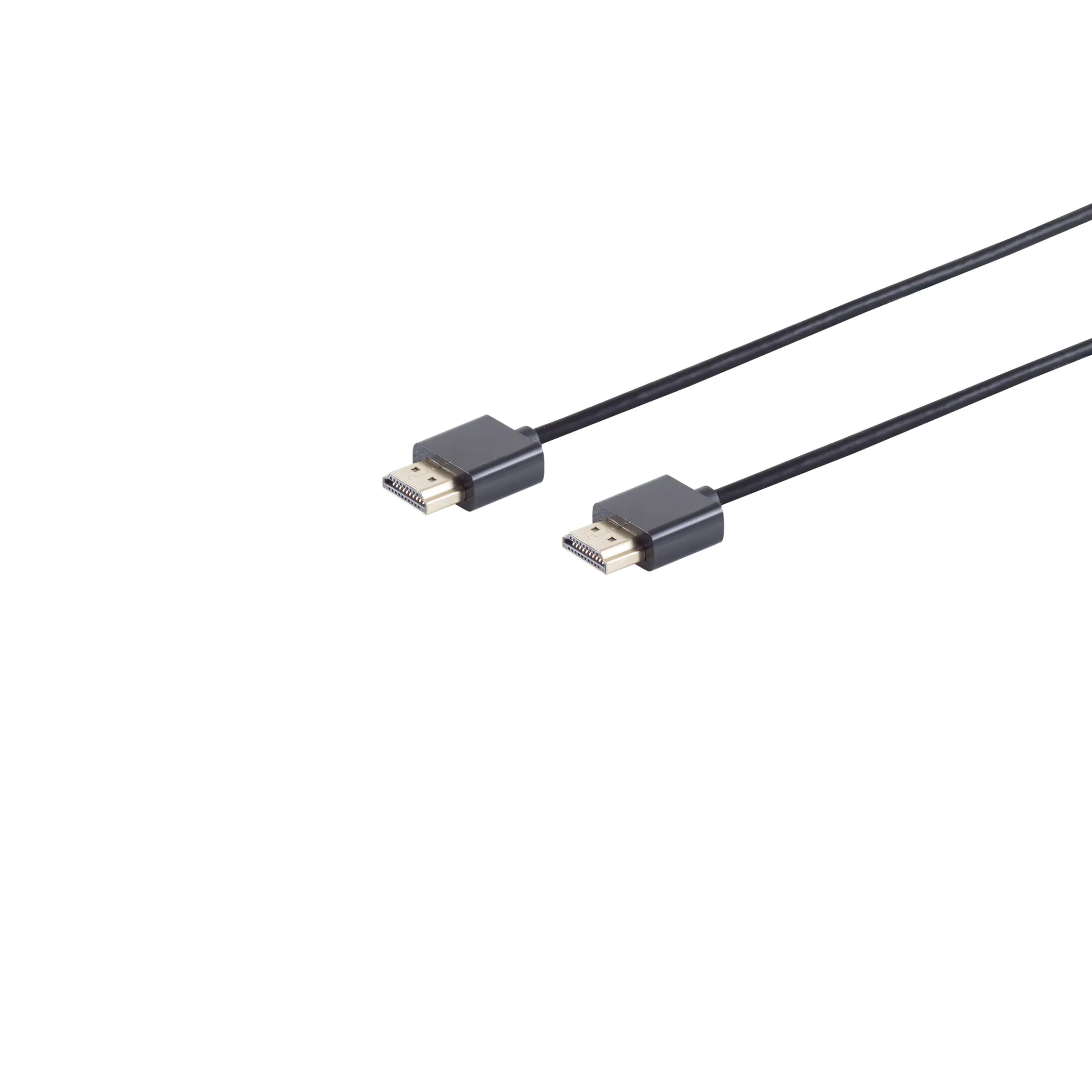 Bayko SLIM HDMI Anschlusskabel, extra dünn Stecker/Stecker, HEAC, 4K2K, schwarz, 2,0m